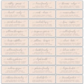 Anpassbare Gästeschriften für Hochzeiten Aufkleber (Vorderseite)