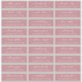 Anpassbare Gästeschriften für Hochzeiten Aufkleber (Vorderseite)