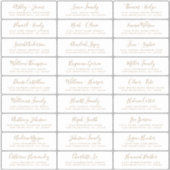 Anpassbare Gästeschriften für Hochzeiten Aufkleber (Vorderseite)