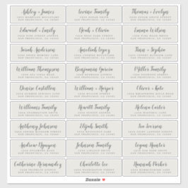 Anpassbare Gästeschriften für Hochzeiten Aufkleber