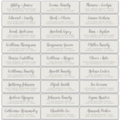 Anpassbare Gästeschriften für Hochzeiten Aufkleber (Vorderseite)
