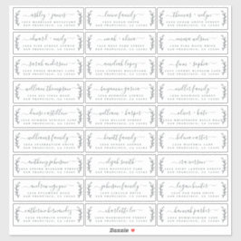 Anpassbare Gästeschriften für Hochzeiten Aufkleber