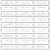 Anpassbare Gästeschriften für Hochzeiten Aufkleber (Vorderseite)