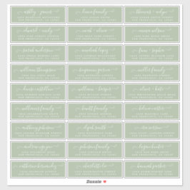 Anpassbare Gästeschriften für Hochzeiten Aufkleber