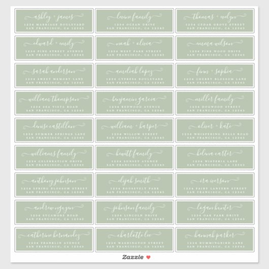 Anpassbare Gästeschriften für Hochzeiten Aufkleber (Blatt)