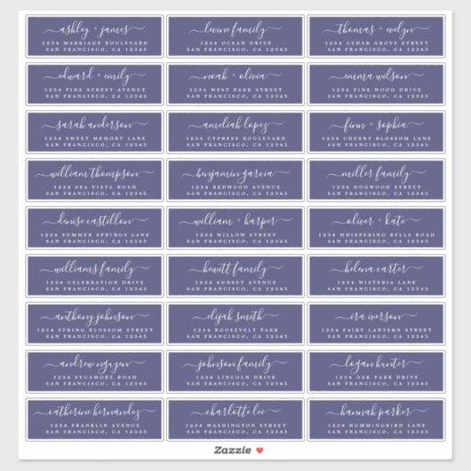 Anpassbare Gästeschriften für Hochzeiten Aufkleber (Blatt)