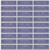 Anpassbare Gästeschriften für Hochzeiten Aufkleber (Vorderseite)