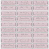 Anpassbare Gästeschriften für Hochzeiten Aufkleber (Vorderseite)