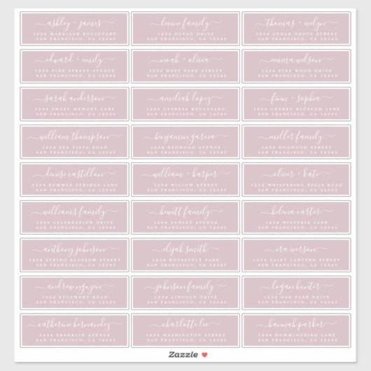 Anpassbare Gästeschriften für Hochzeiten Aufkleber (Blatt)