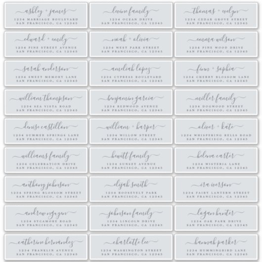 Anpassbare Gästeschriften für Hochzeiten Aufkleber (Vorderseite)