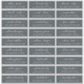 Anpassbare Gästeschriften für Hochzeiten Aufkleber (Vorderseite)