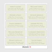 Anpassbare Gästeschriften für Hochzeiten Aufkleber (Blatt)