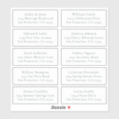 Anpassbare Gästeschriften für Hochzeiten Aufkleber (Blatt)