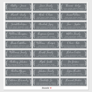 Anpassbare Gästeschriften für Hochzeiten Aufkleber