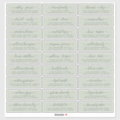 Anpassbare Gästeschriften für Hochzeiten Aufkleber (Blatt)