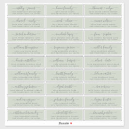 Anpassbare Gästeschriften für Hochzeiten Aufkleber