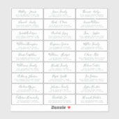 Anpassbare Gästeschriften für Hochzeiten Aufkleber (Blatt)