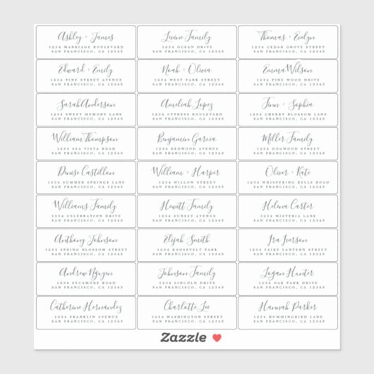 Anpassbare Gästeschriften für Hochzeiten Aufkleber (Blatt)