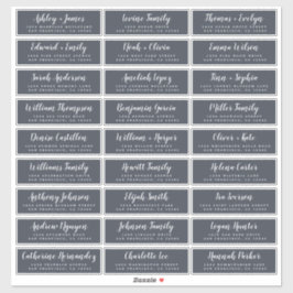 Anpassbare Gästeschriften für Hochzeiten Aufkleber