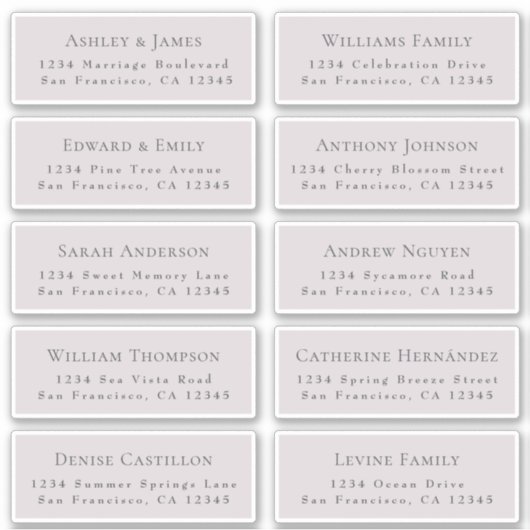 Anpassbare Gästeschriften für Hochzeiten Aufkleber (Vorderseite)