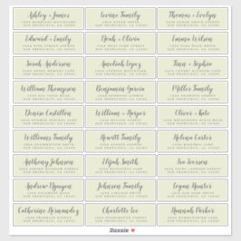 Anpassbare Gästeschriften für Hochzeiten Aufkleber
