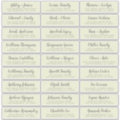 Anpassbare Gästeschriften für Hochzeiten Aufkleber (Vorderseite)