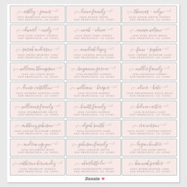 Anpassbare Gästeschriften für Hochzeiten Aufkleber