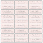 Anpassbare Gästeschriften für Hochzeiten Aufkleber (Vorderseite)