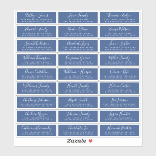 Anpassbare Gästeschriften für Hochzeiten Aufkleber (Blatt)