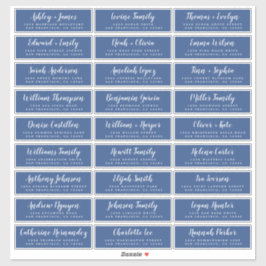 Anpassbare Gästeschriften für Hochzeiten Aufkleber