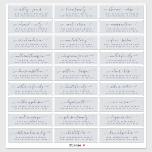 Anpassbare Gästeschriften für Hochzeiten Aufkleber (Blatt)