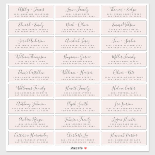 Anpassbare Gästeschriften für Hochzeiten Aufkleber (Blatt)