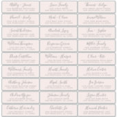 Anpassbare Gästeschriften für Hochzeiten Aufkleber (Vorderseite)