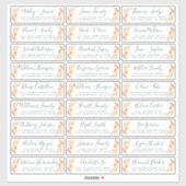 Anpassbare Gästeschriften für Hochzeiten Aufkleber (Blatt)