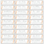 Anpassbare Gästeschriften für Hochzeiten Aufkleber (Vorderseite)