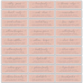 Anpassbare Gästeschriften für Hochzeiten Aufkleber (Vorderseite)