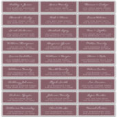 Anpassbare Gästeschriften für Hochzeiten Aufkleber (Vorderseite)