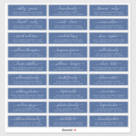 Anpassbare Gästeschriften für Hochzeiten Aufkleber (Blatt)