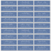 Anpassbare Gästeschriften für Hochzeiten Aufkleber (Vorderseite)