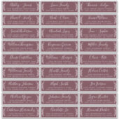 Anpassbare Gästeschriften für Hochzeiten Aufkleber (Vorderseite)