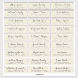 Anpassbare Gästeschriften für Hochzeiten Aufkleber