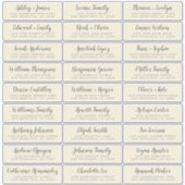Anpassbare Gästeschriften für Hochzeiten Aufkleber (Vorderseite)