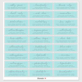 Anpassbare Gästeschriften für Hochzeiten Aufkleber