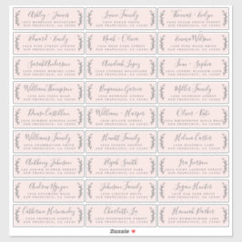 Anpassbare Gästeschriften für Hochzeiten Aufkleber
