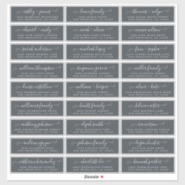 Anpassbare Gästeschriften für Hochzeiten Aufkleber