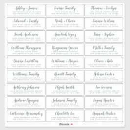 Anpassbare Gästeschriften für Hochzeiten Aufkleber