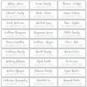 Anpassbare Gästeschriften für Hochzeiten Aufkleber (Vorderseite)