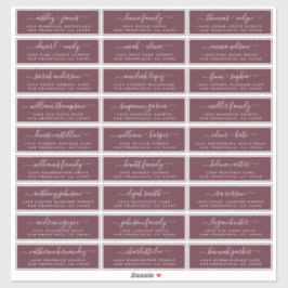 Anpassbare Gästeschriften für Hochzeiten Aufkleber