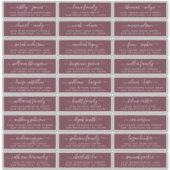 Anpassbare Gästeschriften für Hochzeiten Aufkleber (Vorderseite)