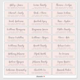 Anpassbare Gästeschriften für Hochzeiten Aufkleber